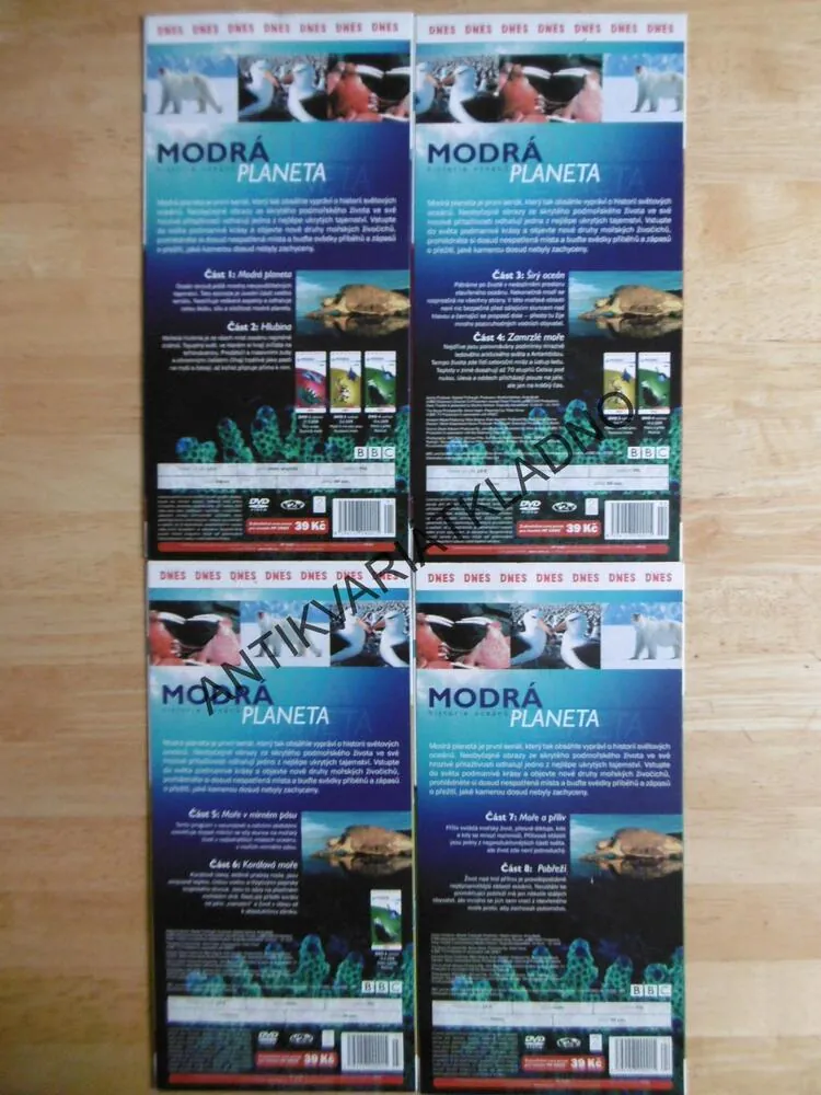 MODRÁ PLANETA, HISTORIE OCEÁNŮ, 1-4., BBC, DVD FILM DOKUMENT