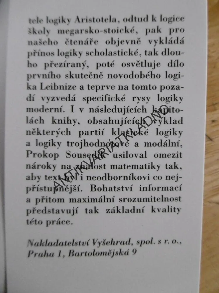 LOGIKA PRO STUDENTY HUMANITNÍCH OBORŮ, PROKOP SOUSEDÍK, 