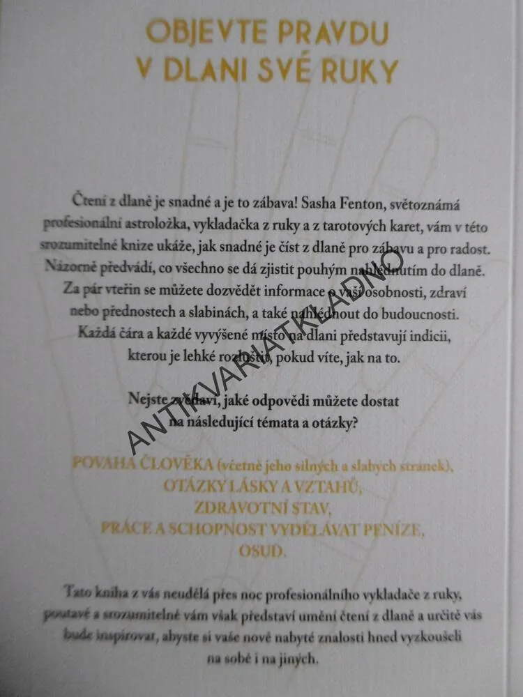 ČTENÍ Z DLANĚ, SAHA FENTON, SNADNO A RYCHLE, 