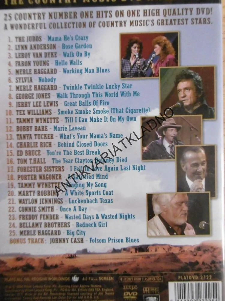 4 X 25 COUNTRY CLASSICS, NUMBER 1., DVD HUDBA
