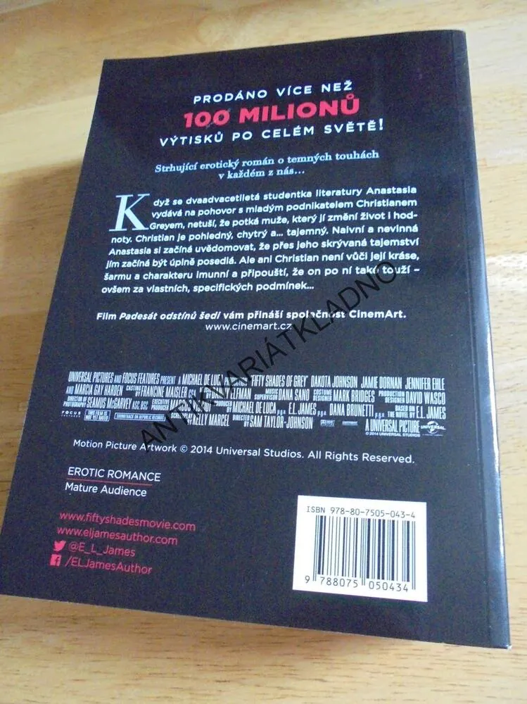 PADESÁT ODSTÍNŮ ŠEDI, FIFTY SHADES OF GREY, JAMES, EROTIKA, **an