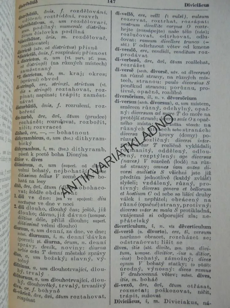 LATINSKO ČESKÝ SLOVNÍK, LATINA, KUCHARSKÝ, KÁBRT