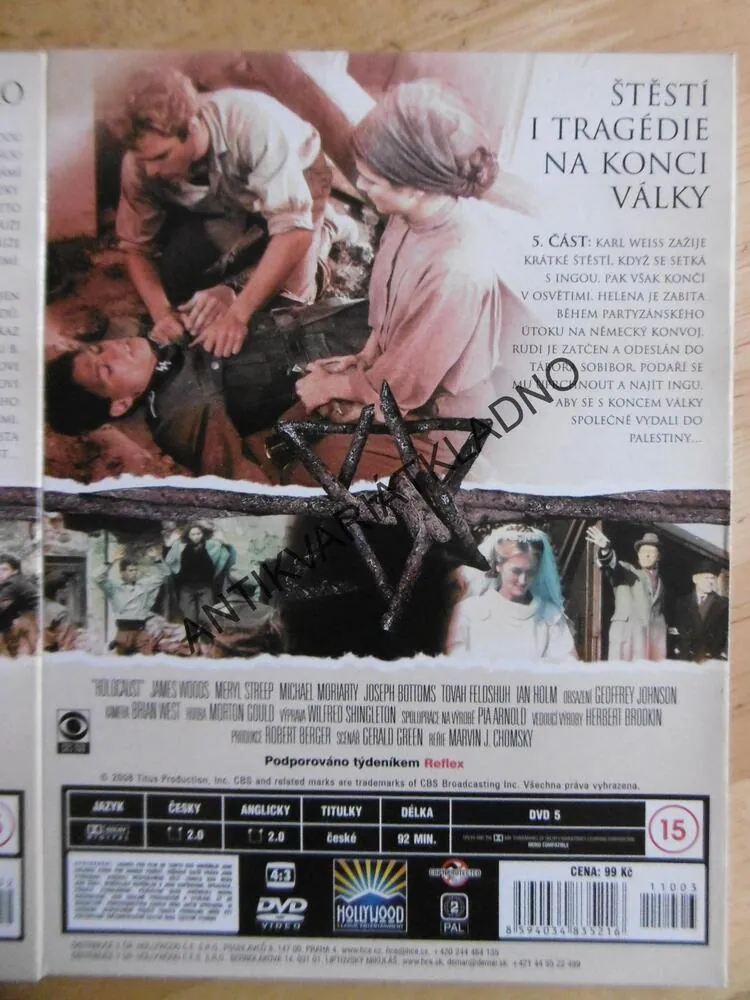 HOLOCAUST, 1-3,JAMES WOODS, MERYL STREEP, MORIARTY, DVD FILM