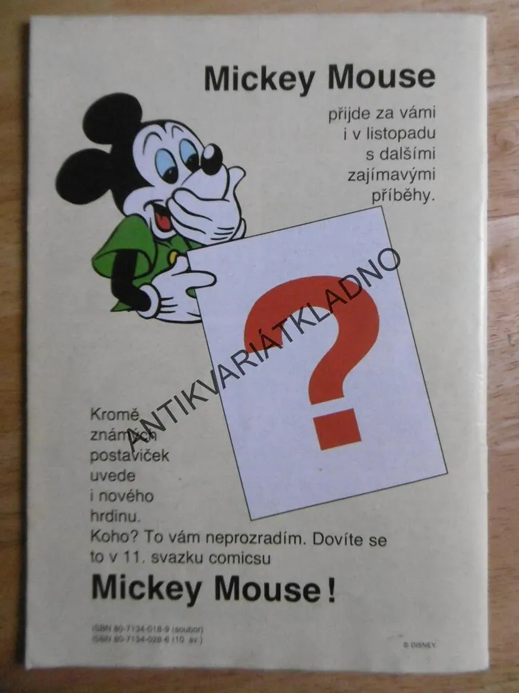 MICKEY MOUSE, KOMIKS, DISNEY, 10/1991
