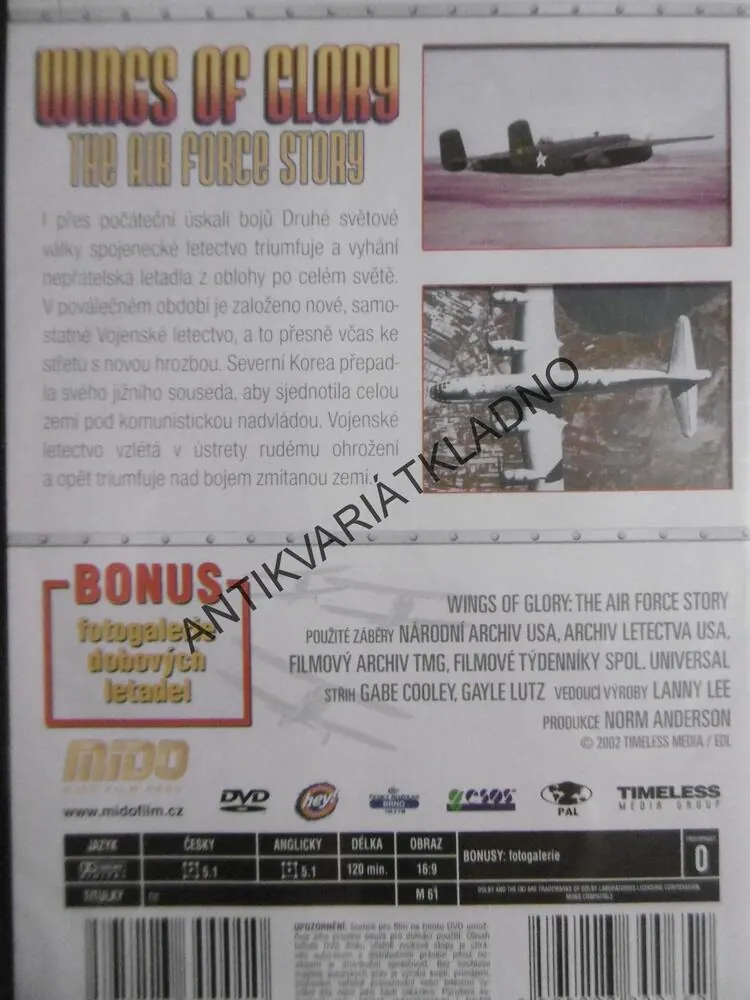 WINGS OF GLORY, THE AIR FORCE STORY, 1-3, DVD FILM DOKUMENT