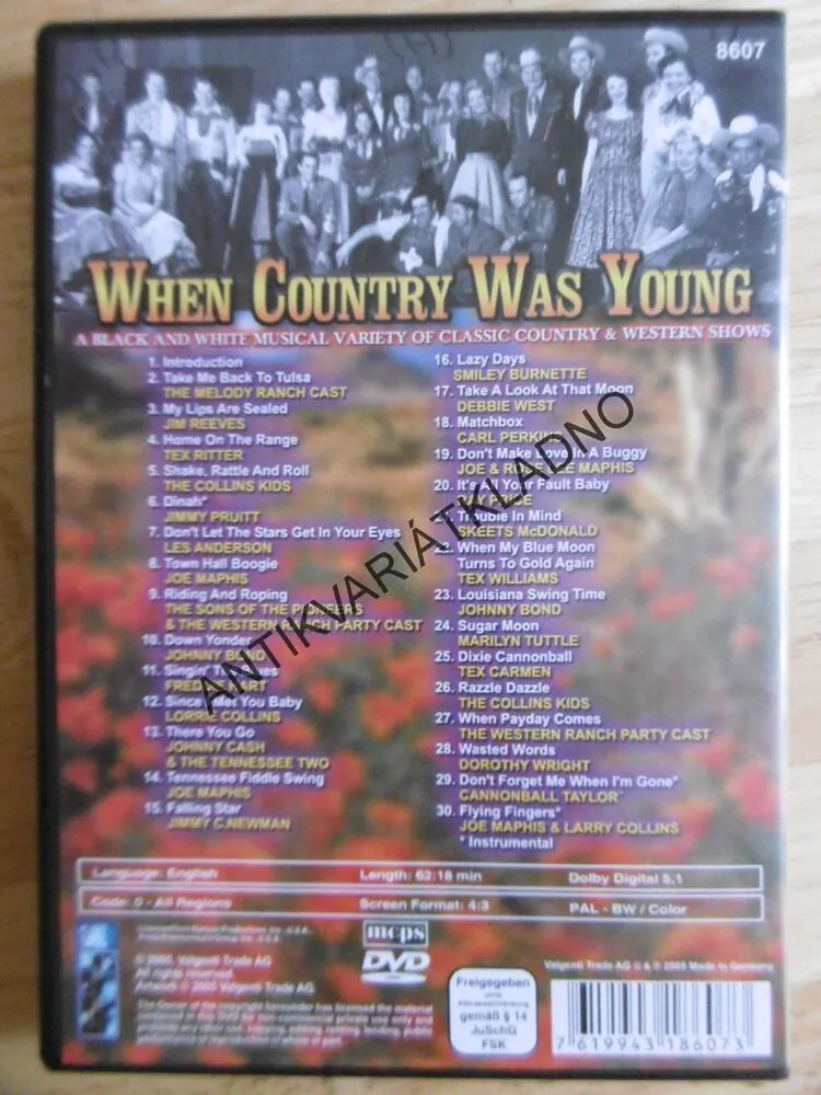 WHEN COUNTRY WAS YOUNG, COUNTRY, DVD FILM