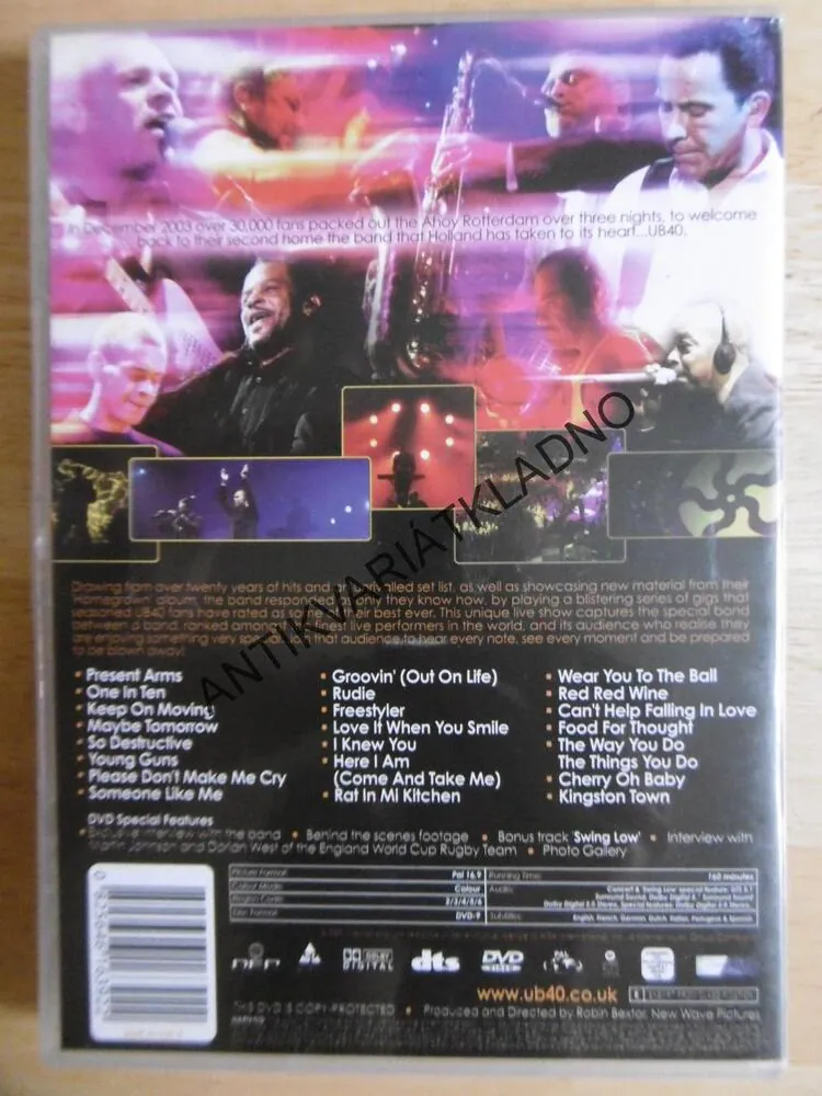 UB 40 HOMEGROWN LIVE, DVD HUDBA