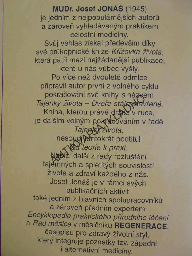 TAJENKY ŽIVOTA, JOSEF JONÁŠ,