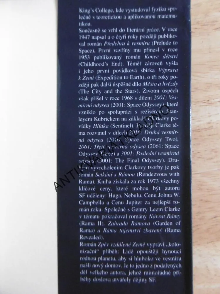 ZPĚV VZDÁLENÉ ZEMĚ, ARTHUR C.CLARKE
