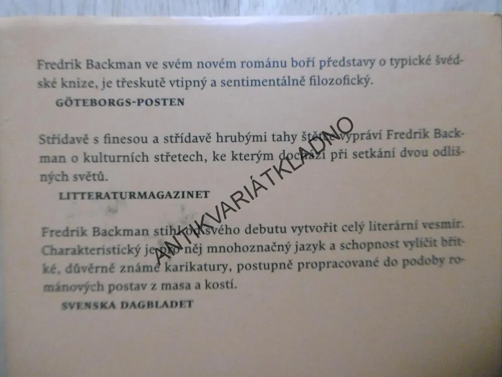 TADY BYLA BRITT-MARIE, FREDRIK BACKMAN,