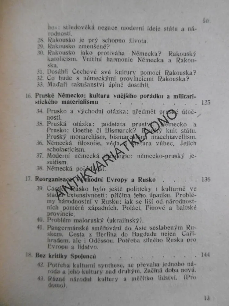 NOVÁ EVROPA - STANOVISKO SLOVANSKÉ, T.G. MASARYK, TGM