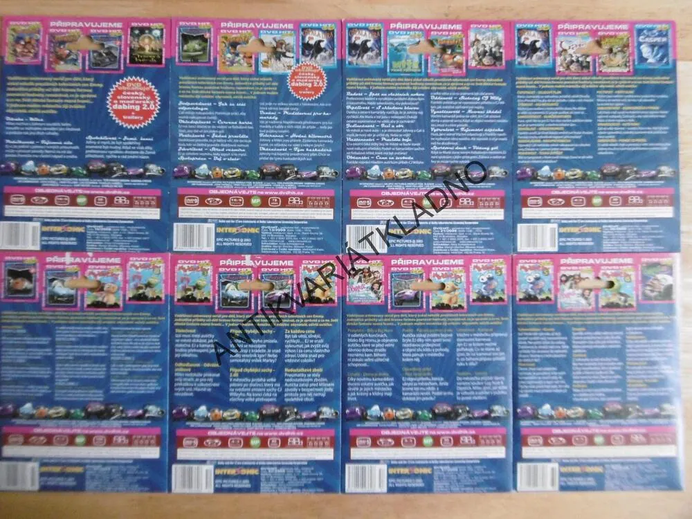 AUTÍČKA,1-8., DVD FILM POHÁDKA, 8 KS