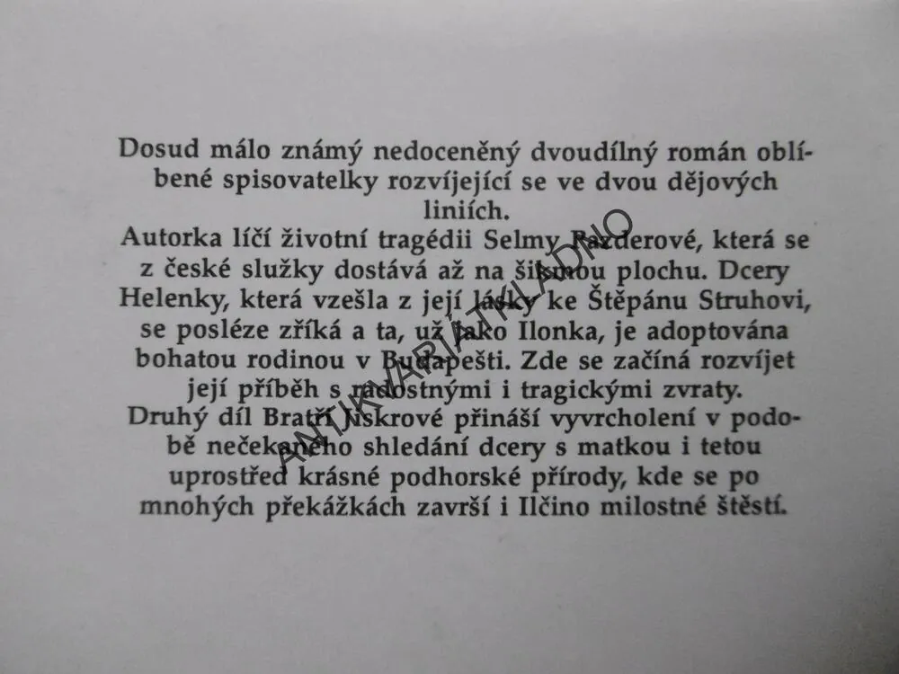POD TÍHOU ŽIVOTA, VLASTA JAVOŘICKÁ, **an