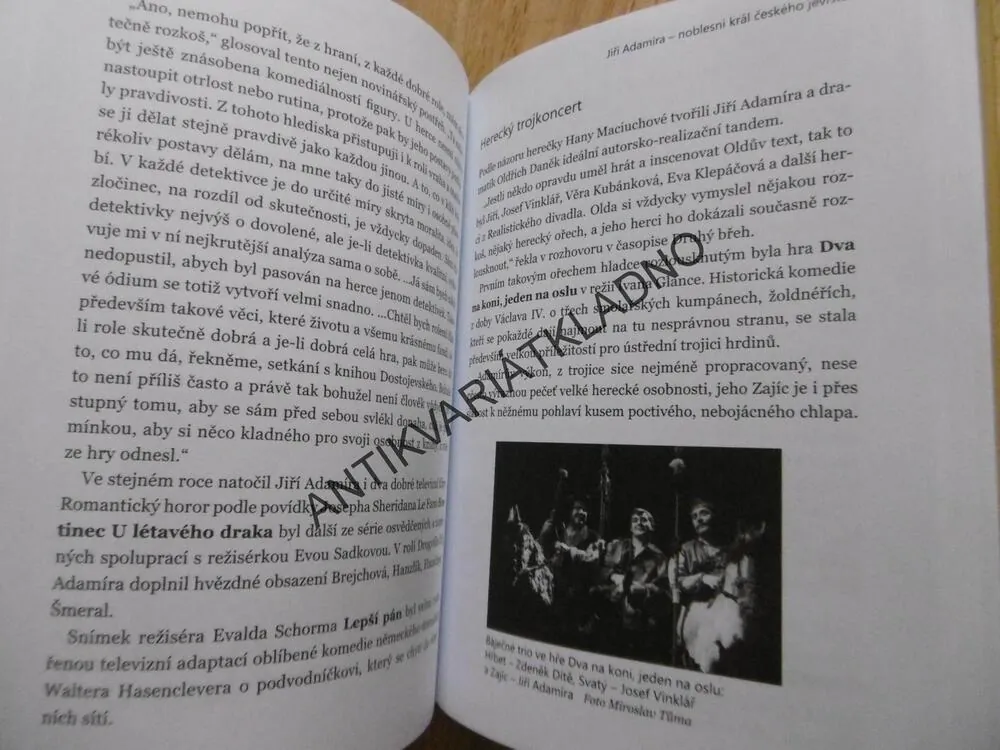 JIŘÍ ADAMÍRA, NOBLESNÍ KRÁL ČESKÉHO JEVIŠTĚ, JAROSLAV KŘÍŽENECKÝ, **an