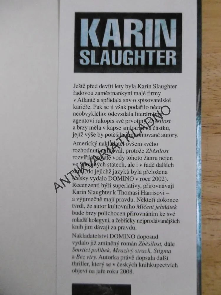 TRIPTYCH, KARIN SLAUGHTER, **an