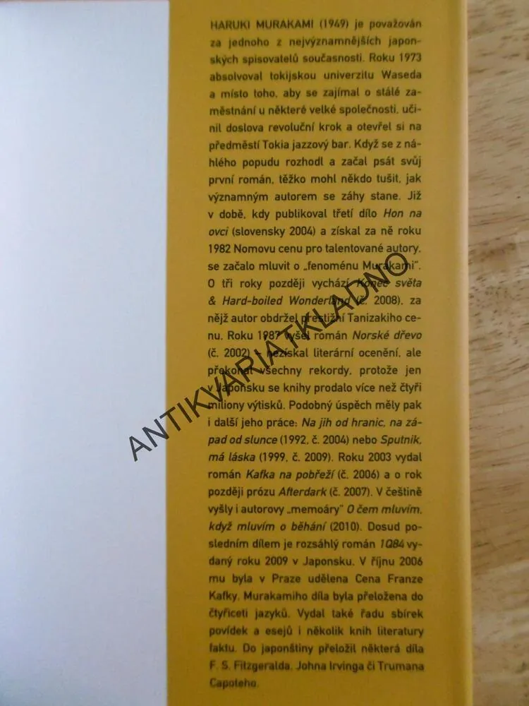 PO OTŘESECH, HARUKI MURAKAMI, **an
