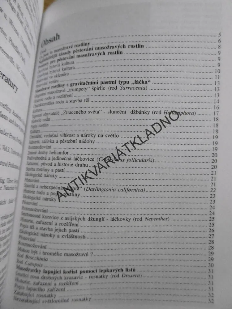 MASOŽRAVÉ ROSTLINY, ZDENĚK JEŽEK