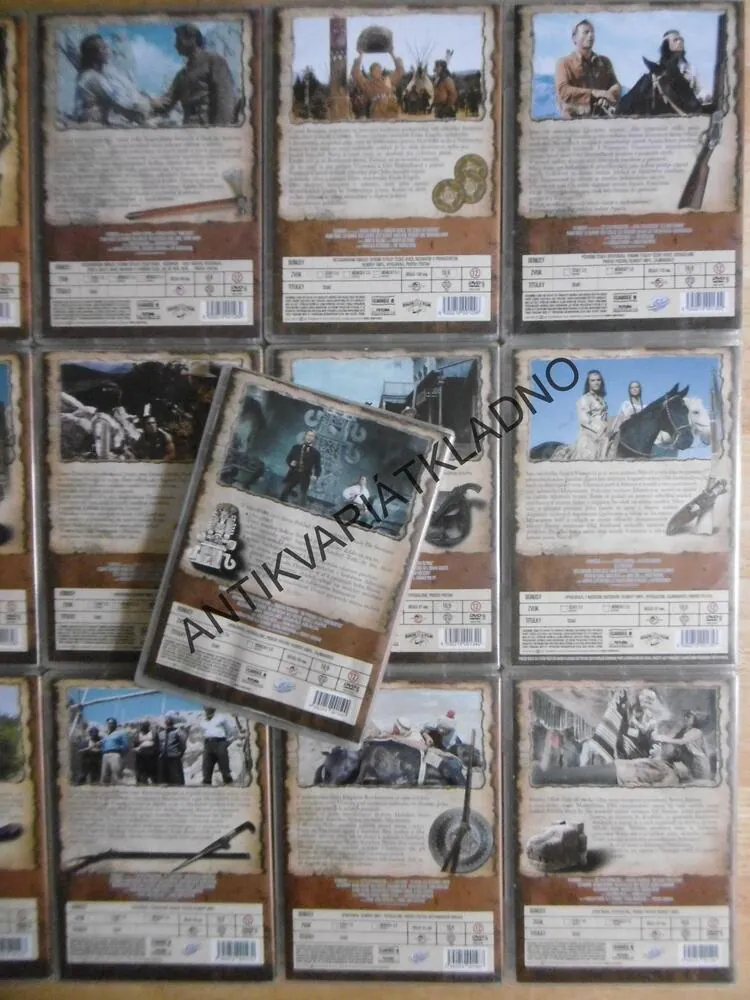 VINNETOU 1-16, BRICE, KAREL MAY, BARKER, DVD FILM