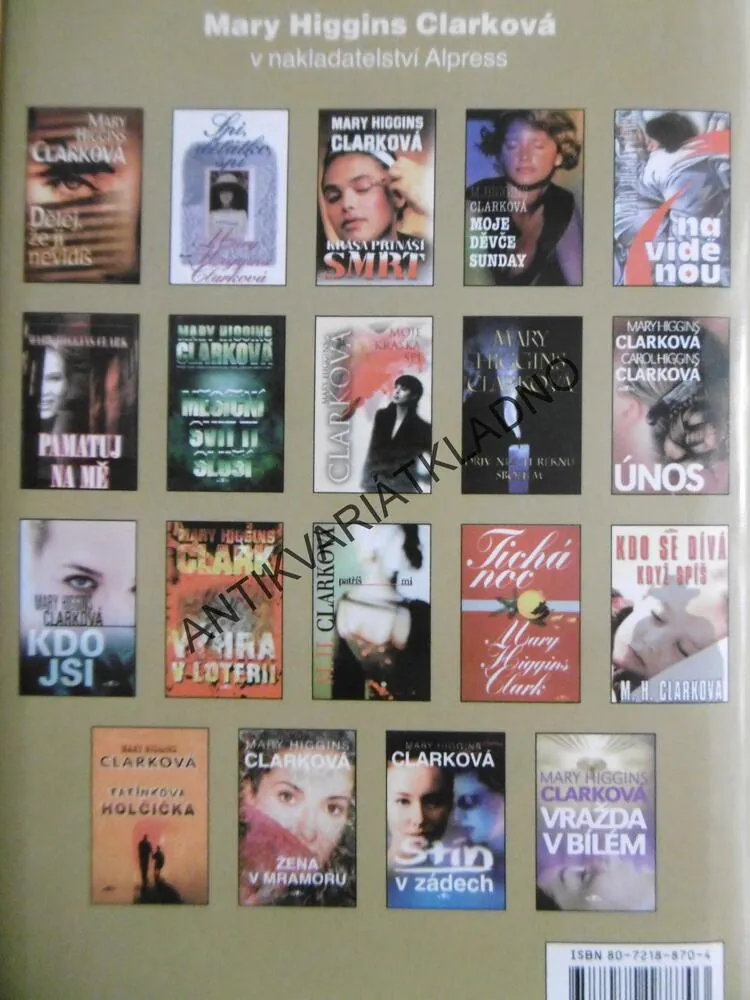 VRAŽDA V BÍLÉM, MARY HIGGINS CLARKOVÁ, **an