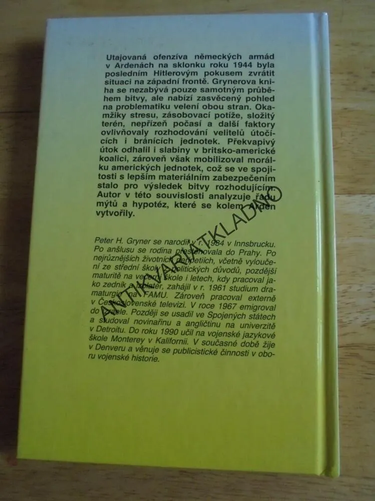 ARDENY 1944, PETER H.GRYNER,VÁLKA,BITVA, **an
