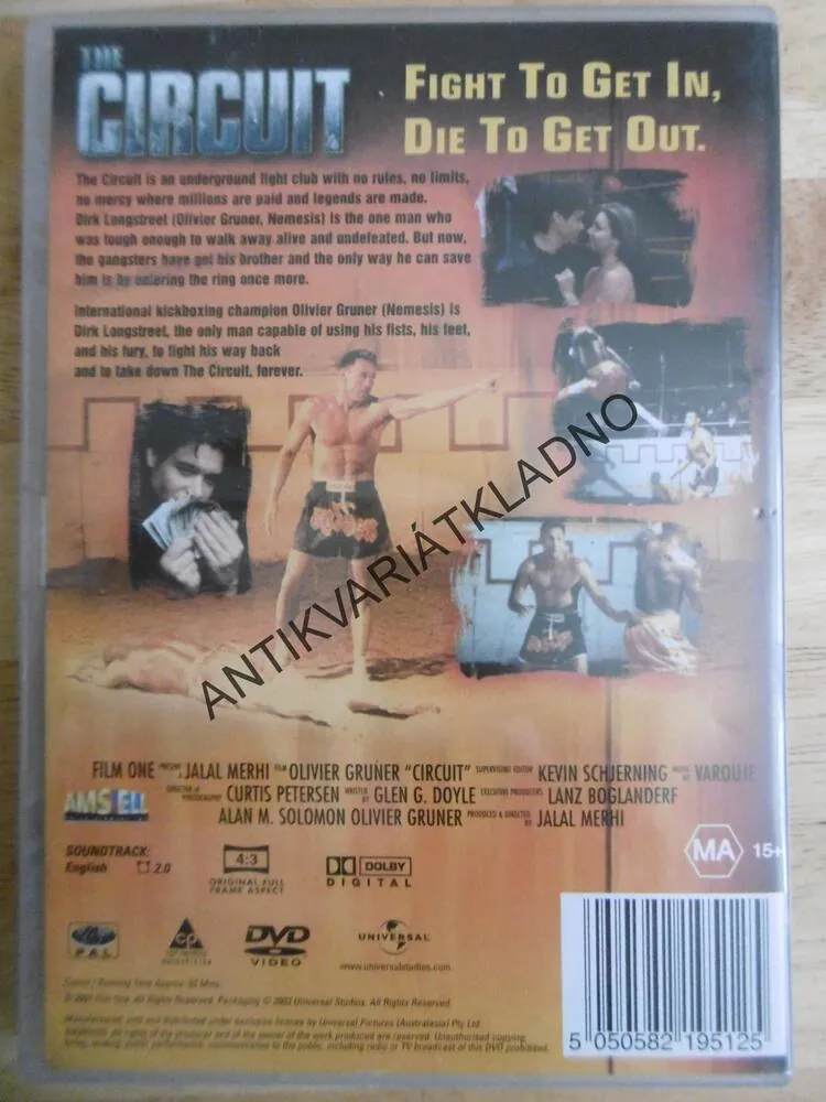 THE CIRCUIT, ILIVIER GRUNER, DVD FILM BEZ DABINGU BEZ ČESKÝCH TITULKŮ