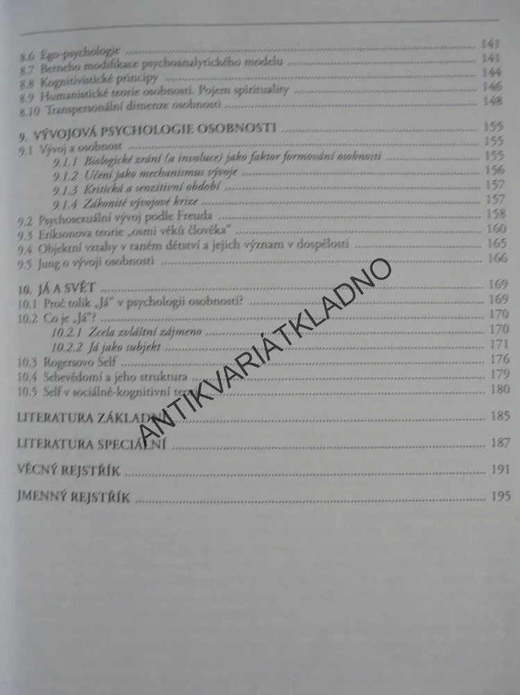 PSYCHOLOGIE OSOBNOSTI, OBOR V POHYBU, ŘÍČAN
