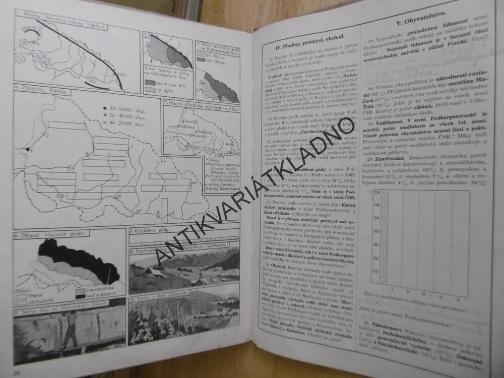 ČESKOSLOVENSKÁ REPUBLIKA, ZEMĚPIS HVĚZDÁŘSKÝ, VŠEOBECNÝ PODLE PŘIROZENÝCH OBLASTÍ, , PRO ŽÁKY 1.ST. , 1934, **an