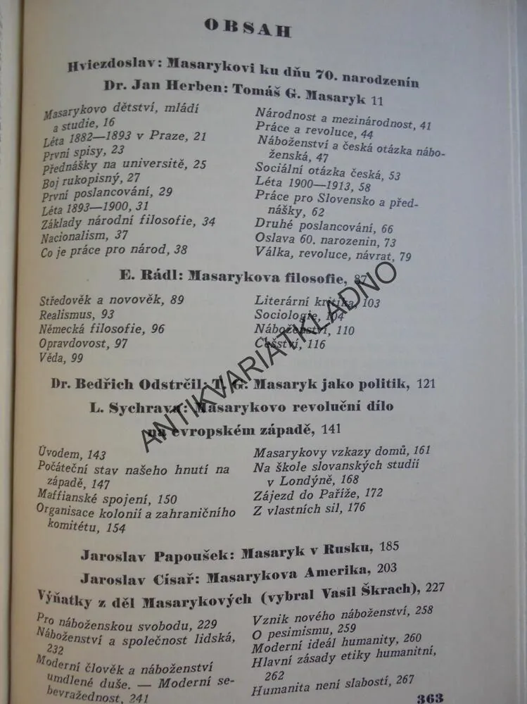 MASARYK OSVOBODITEL, SBORNÍK, TGM,