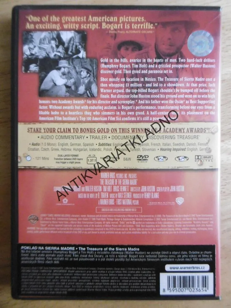 THE TREASURE OF THE SIERRA MADRE, DVD FILM
