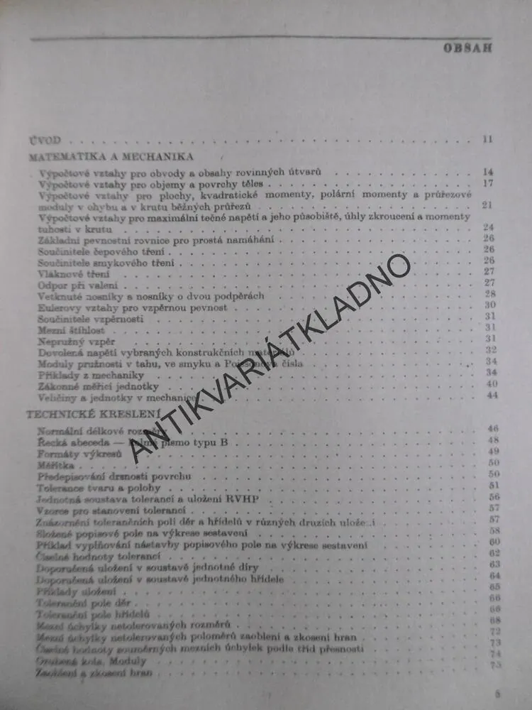 STROJNICKÉ TABULKY PRO SOU, VÁVRA, LEINVEBER, **an