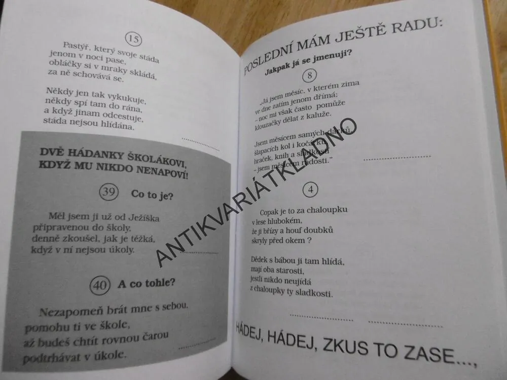 HÁDANKY PRO DĚTI, JAROSLAV TAJOVSKÝ, JARMILA KRÁMSKÁ, **an