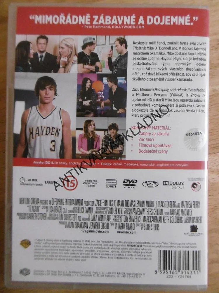 ZNOVU 17, DVD FILM 