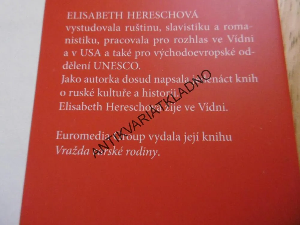TAJNÁ AKTA PARVUS, ZÁKULISÍ BOLŠEVICKÉ REVOLUCE V RUSKU, ELISABETH HERESCHOVÁ