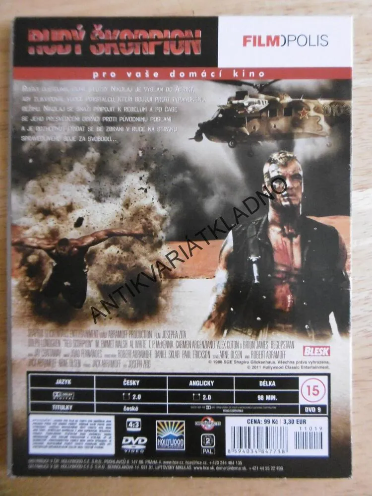 RUDÝ ŠKORPION, DOLPH LUNGDGREN, DVD FILM