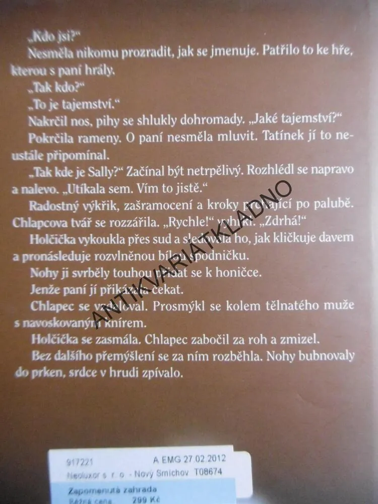 ZAPOMENUTÁ ZAHRADA, KATE MORTONOVÁ, **an