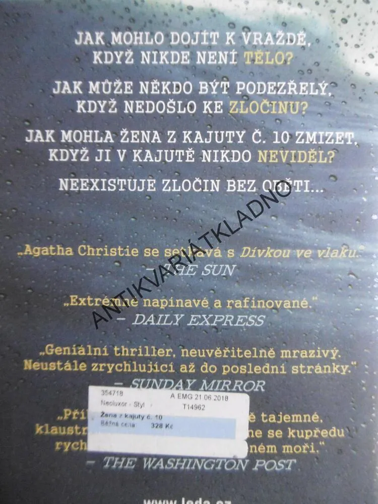 ŽENA Z KAJUTY Č.10, RUTH WARE, **an