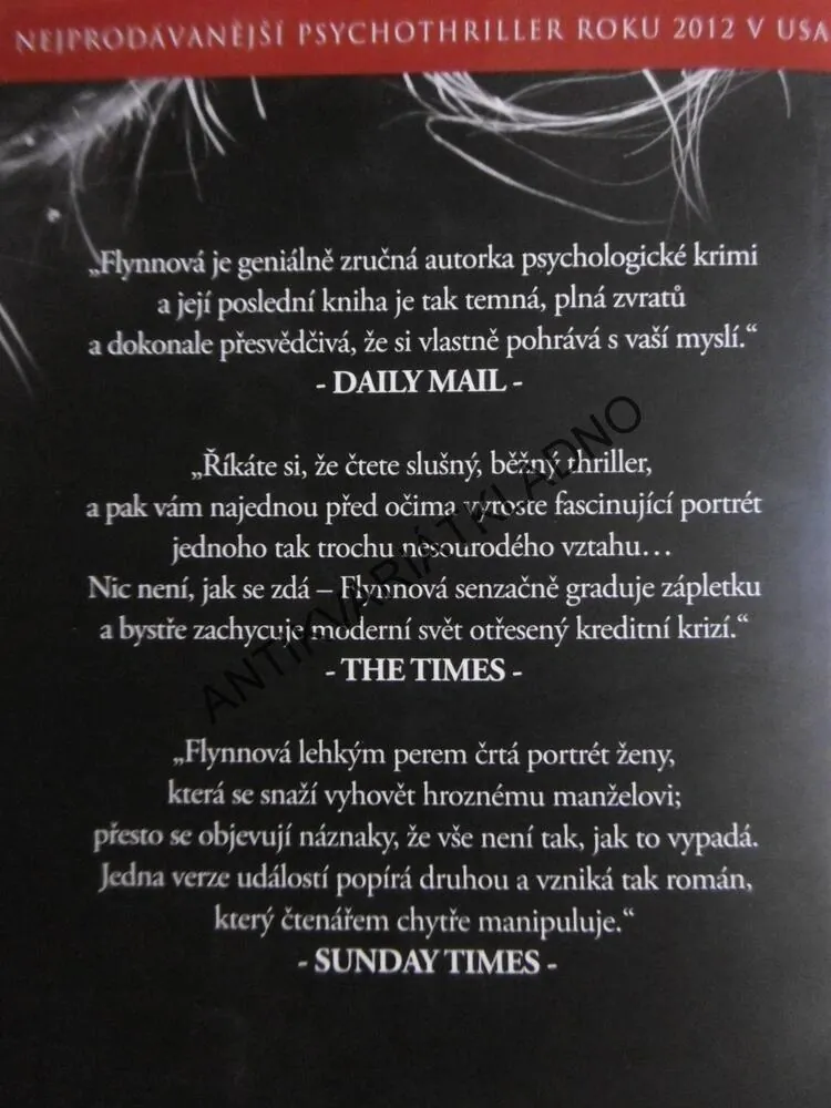 ZMIZELÁ, GILLIAN FLYNNOVÁ, FLYNN, BESTSELLER, **an