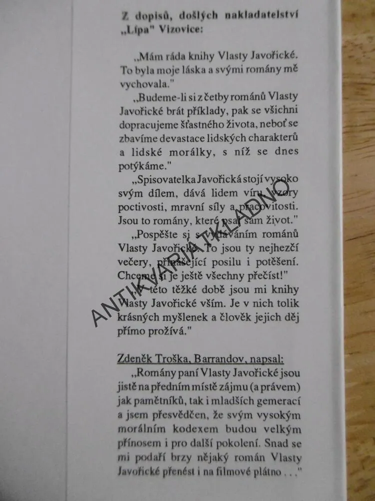 DUHA, VLASTA JAVOŘICKÁ,**an