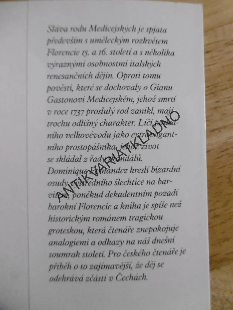 POSLEDNÍ Z RODU MEDICEJSKÝCH, DOMINIQUE FERNANDEZ, **an