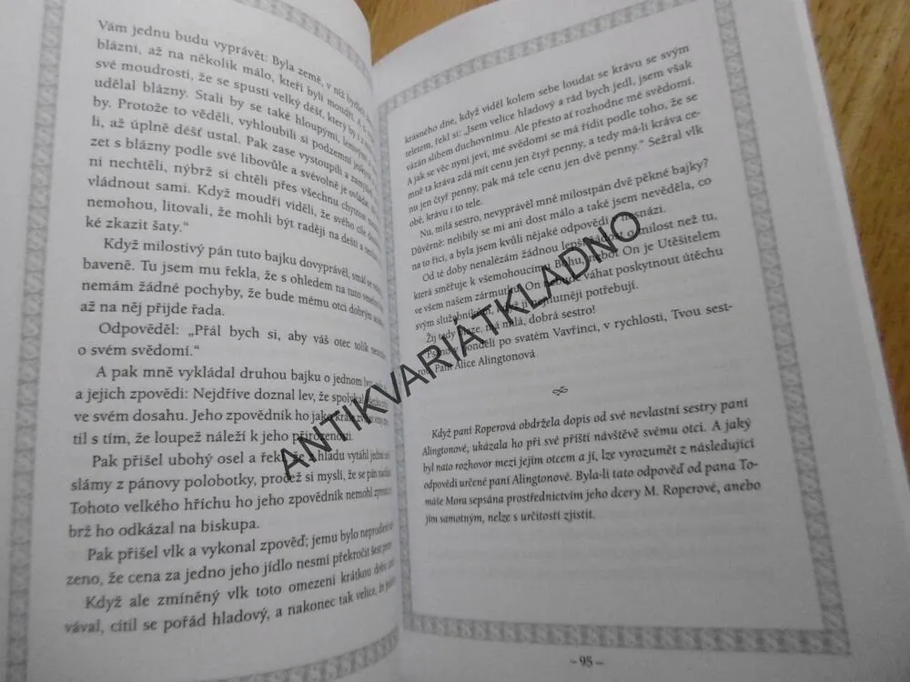 DOPISY Z VĚZENÍ, TOMÁŠ MORUS, FRANZ PETER SONNTAG,2006, **an