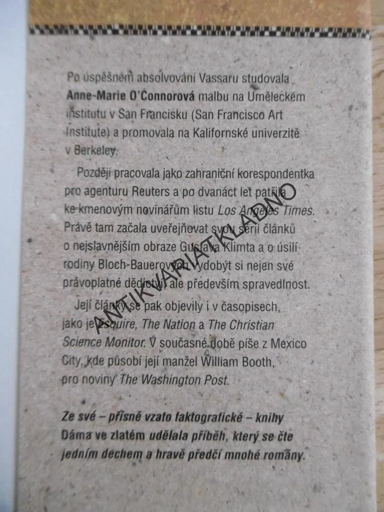 DÁMA VE ZLATÉM, ANNE-MARIE O´CONNOROVÁ, **an