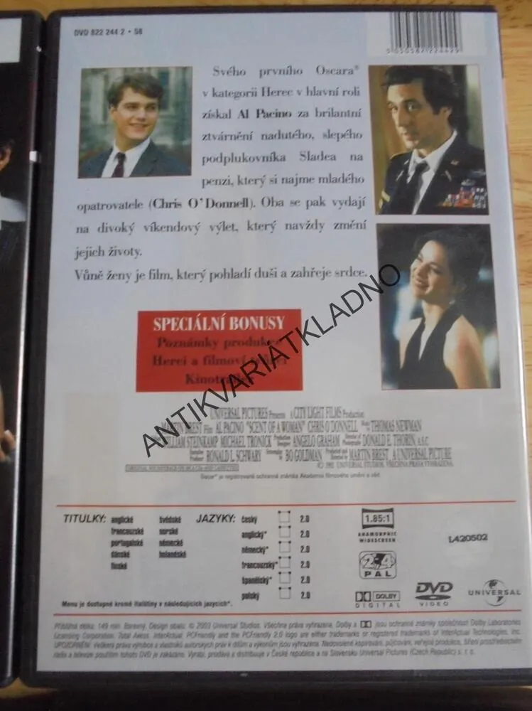 DVD FILM- KOLEKCE AL PACINO, CARLITOVA CESTA,MOŘE