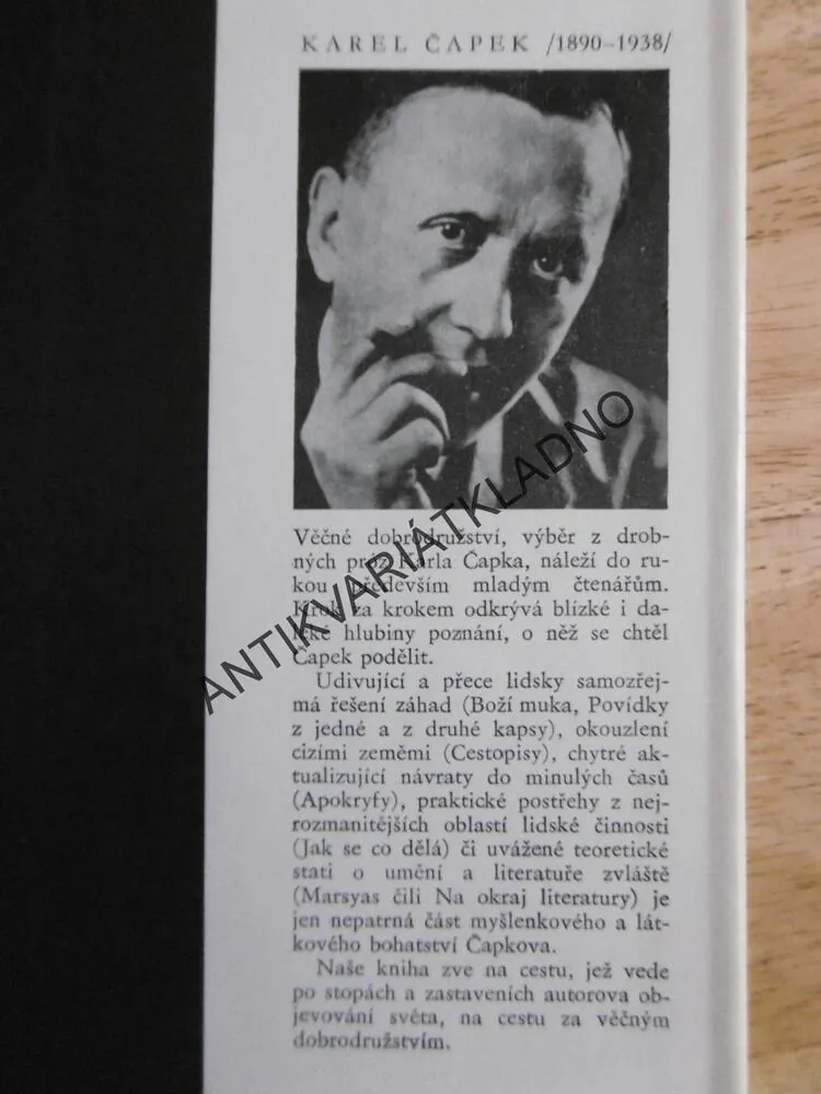 VĚČNÉ DOBRODRUŽSTVÍ, KAREL ČAPEK , **an