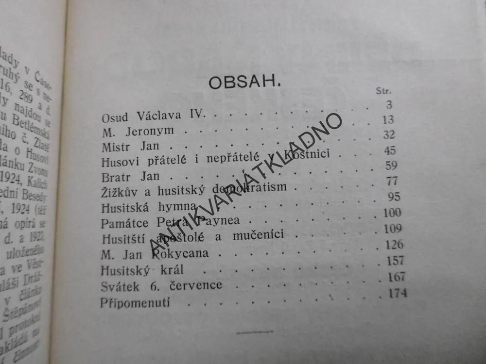 Z HUSOVÝCH A ŽIŽKOVÝCH ČASŮ, ČRTY A PODOBIZNY, BARTOŠ, 1925,
