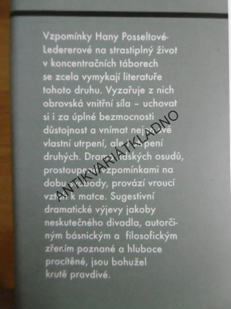 MÁMA A JÁ, TEREZÍNSKÝ DENÍK, HANA POSSELTOVÁ-LEDEREROVÁ, **an