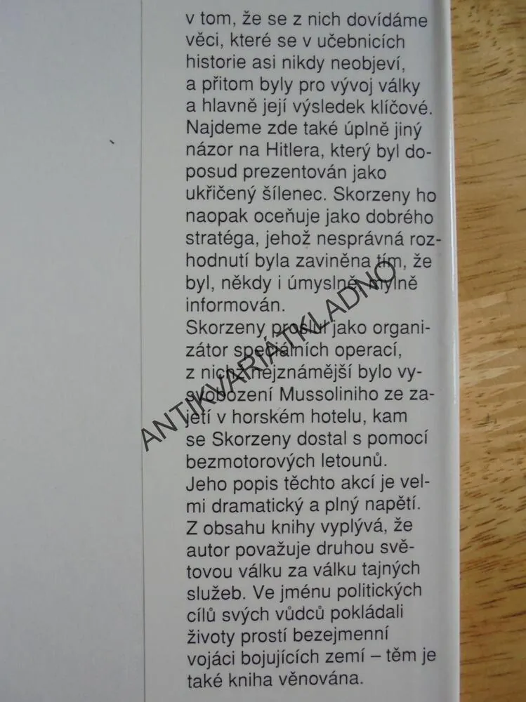 MÉ VELITELSKÉ OPERACE, OTTO SKORZENY, **an