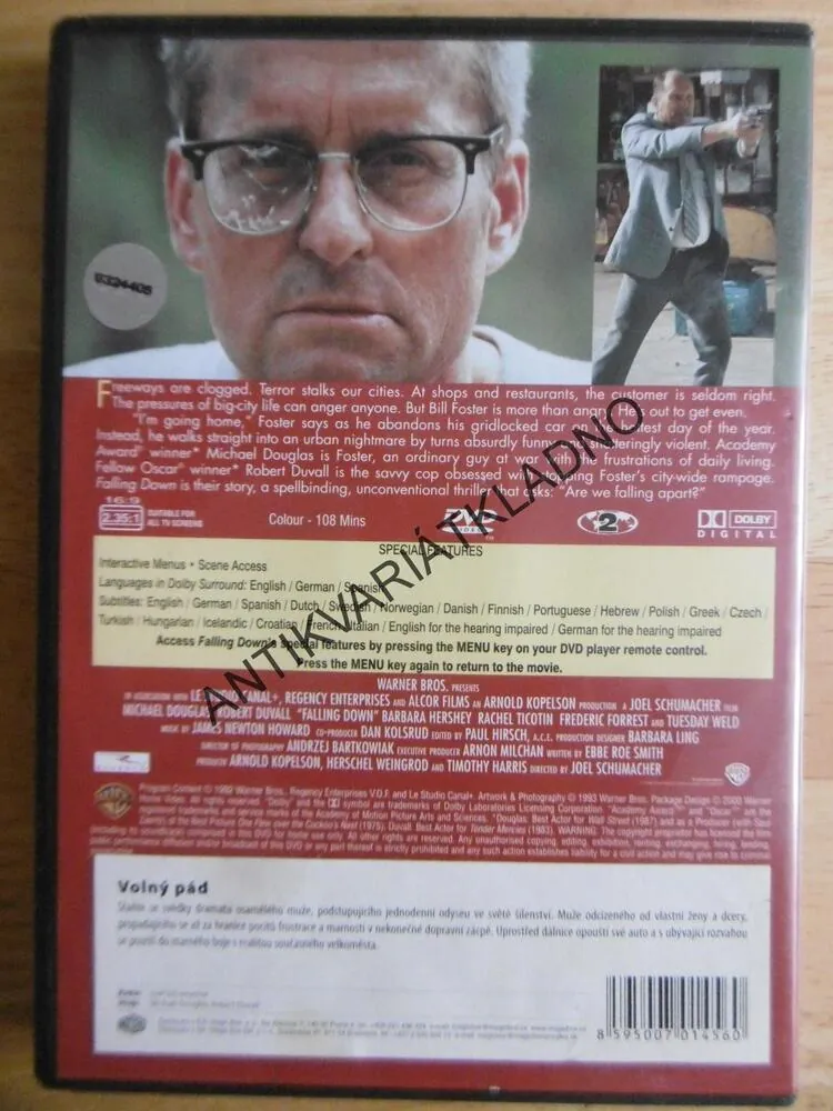 FALLING DOWN, VOLNÝ PÁD, DVD FILM