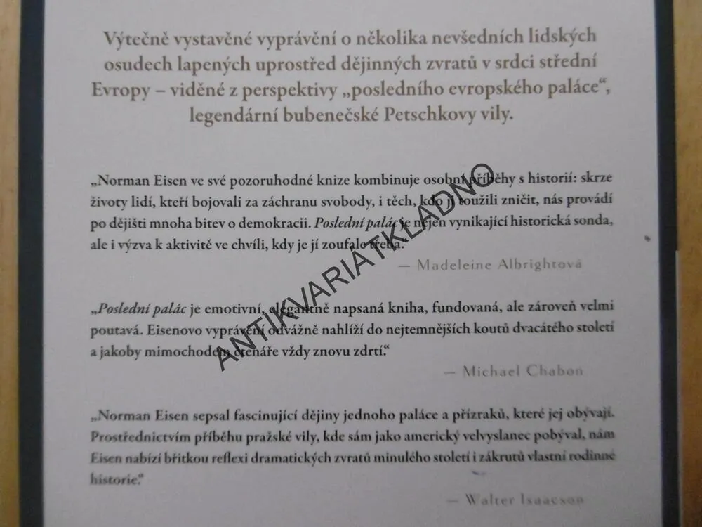 POSLEDNÍ PALÁC, NORMAN EISEN, **an