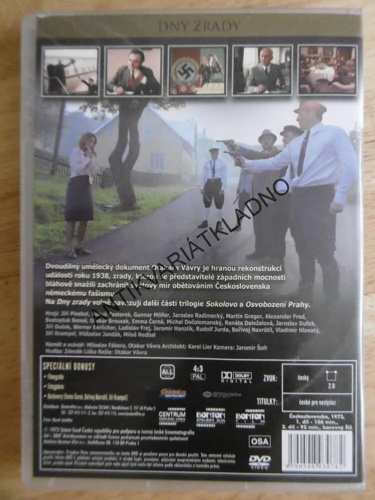 DNY ZRADY, DVD FILM