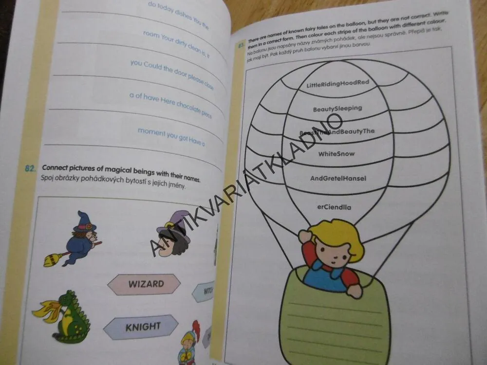 ANGLIČTINA, PRAVOPIS, HLÁSKOVÁNÍ, ČTENÍ, PSANÍ, ZÁBAVNÁ CVIČEBNICE